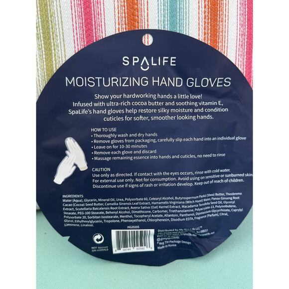 Spa life Moisturizing Hand Gloves 1 pr per package - Picture 2 of 2